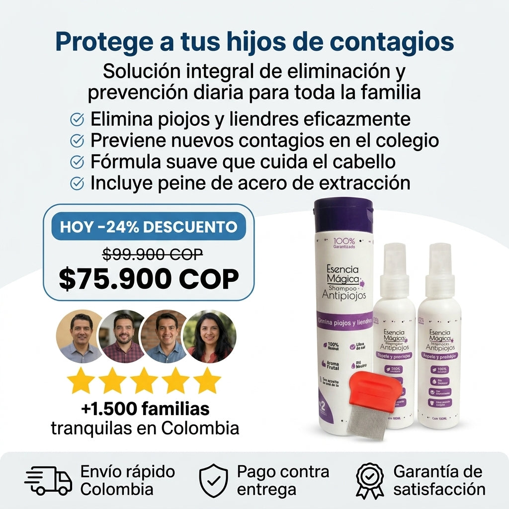 🛡️ Kit Protección Total AntiPiojos 4 en 1